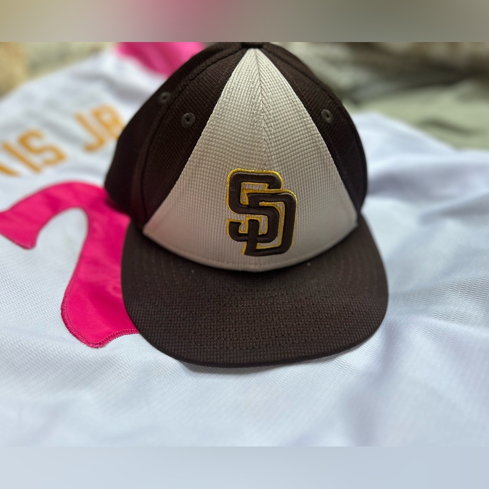 New Era San Diego Padres Baseball Hat Brown/grey sz 7 1/8